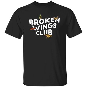 Broken Wings Club Shirt, Vintage Butterfly Shirt, Moth Aesthetic Shirt, Boho TShirt, Cottage Core Shirt, Broken Wings Shirt