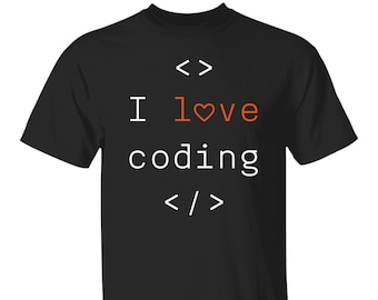 Ich liebe Programmieren Shirt, Programmierer T-Shirt, Geschenke für Programmierer, Computer Science Shirt, niedliches Programmierer Shirt, Entwickler T-Shirt, Computer Liebhaber Shirt