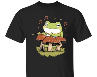 Frog And Mushroom Drums Shirt, Frog Shirt, Cute Frog Shirt, Mushroom Shirt, Frog Lover Gifts, Frog Gift, Cute Frog Tee, Frog Lover Shirt