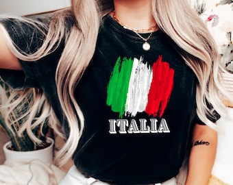 Italien-Weinlese-Shirt, Herz-italienisches Flaggen-Shirt, Italien-Reise-Frauen-Shirt, Italien-Liebhaber-Shirt, Italien-Reise-T-Stück, Italien-Shirt, Geschenk für Itatian