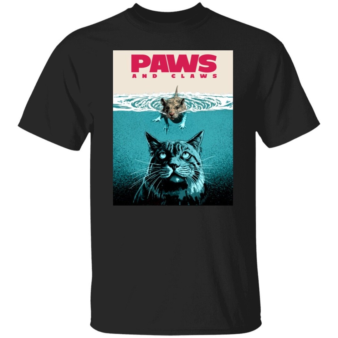 Funny Cat Vs Rat Shirts, Paws and Claws Shirts, Retro Funny Kitten ...