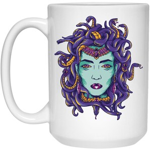 Medusa Face Coffee Mug, Medusa Don&#39;t Look At Me Mug, Medusa Lover Gift, Birthday Gift Present, Mythic Creature Cup Mug, Mythical Gift