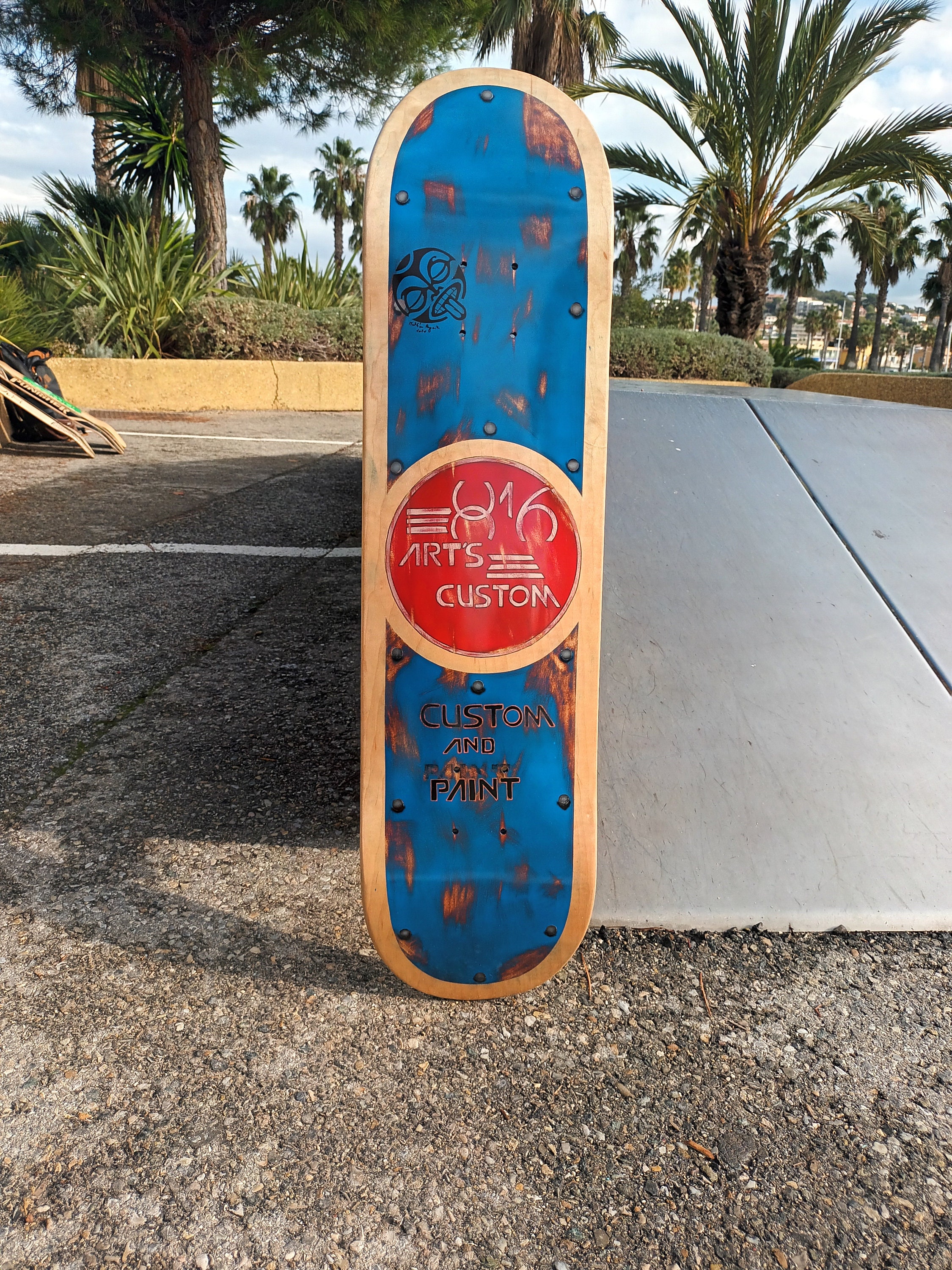 Skate Decoration Murale Inspiration Panneaux Vieillis