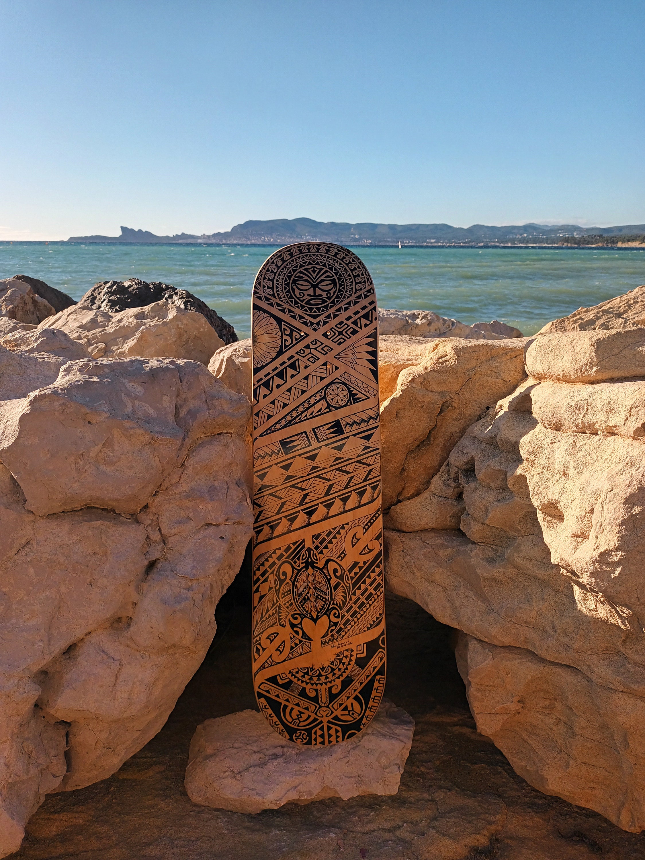 Skate Decoration Murale Style Polynesien