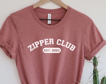 Zipper Club Heart Surgery Shirt, Open Heart Post Surgery Gift, Care Package Item, Funny Surgery Tee for Cardiac Patient, Custom T Shirt