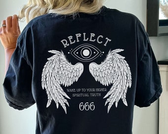 666 Comfort Colors Angel Number Shirt, Trendy Angelcore Lucky Number Numerology Beach Aesthetic, Inspirational Mental Health Spiritual Gifts