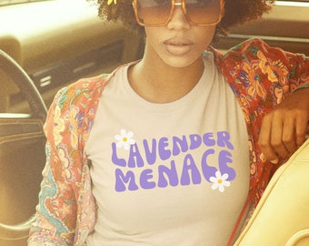 Lavender Menace Sapphic Shirt Lesbian Shirt Sapphic Clothing Queer Shirt Lesbian Pride Shirt Subtle Lesbian Subtle Pride Shirt Gay Pride