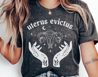 Funny Hysterectomy Shirt, Uterus Evictus, Post Surgery Uterine Ovarian Cervical Cancer Care Package Item, Witchy Goth Feminist Uterus Gift