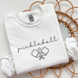 Pickleball Sweatshirt for Women, Pickleballer Sweater for Her, Minimalist Game Day Tournament Crewneck, Pickleball Player Teammate Gift