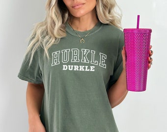 Comfort Colors Hurkle Durkle Shirt, Let&#39;s Stay In Bed, Let&#39;s Rot, Funny Scottish Slang Anti Hustle Meme Tshirt, Cozy Homebody Indoorsy Tee
