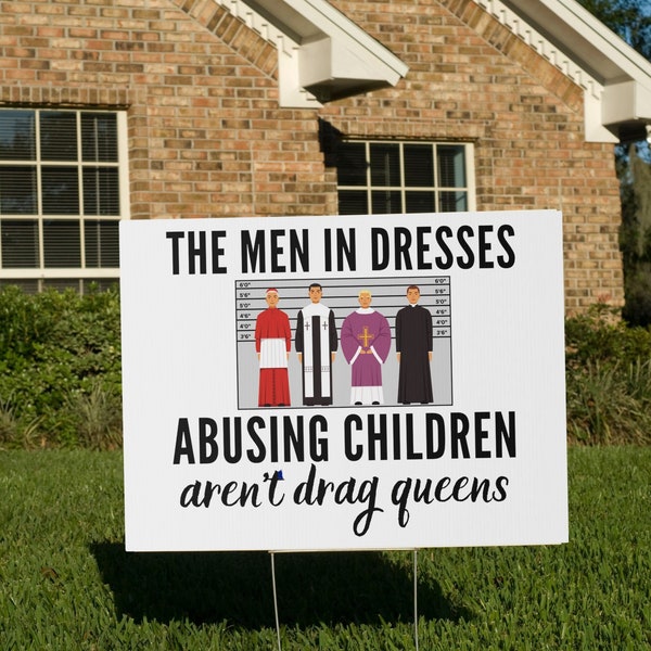 Drag Queen Yard Sign, Anti Religion Anti Republican Anti MAGA Anti DeSantis, Liberal Leftist Activist Protest Sign, Protect Queer Trans Kids