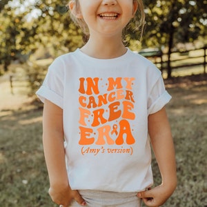 Toddler Baby or Youth In My Era Cancer Free Shirt, Personalized Retro Leukemia Spinal Kidney Cancer Tee, Kids Cancer Warrior Survivor Gift