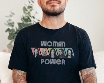 Camicia Kamala Harris Squad, Politiche femminili del potere femminile, Tshirt AOC, Attivista femminista di sinistra liberale Tee Storia nera Empowerment delle donne