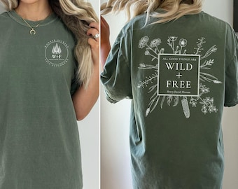 Custom Wild + Free Homeschool Shirts, Adult, Kids, Youth, Toddler Personalized Homeschooling Group Field Trip Tees, Teacher Educator Gift