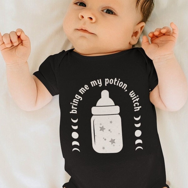 Goth Bodysuit Goth Baby Clothes Witchy Baby Baby Ghoul Punk Baby Gift Witch Baby Goth Baby Stuff Alternative Baby Clothes Black Baby Clothes