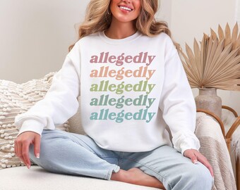 Retro angeblich Sweatshirt, True Crime Kult Podcast-Liebhaber, lustiges Jurist JuraStudent Abschlussgeschenk, Schwiegermutter, Pflichtverteidiger