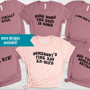 離婚パーティー用お揃いシャツ、離婚したばかりのお祝いグループ用Tシャツ、面白い離婚シャツ、離婚したAF、親友への別れの贈り物