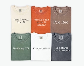 Custom AO3 Tag Comfort Colors Tee, Personalized Fanfic Quote Shirt, Fanfiction Writer Gift, Smut Reader Tshirt