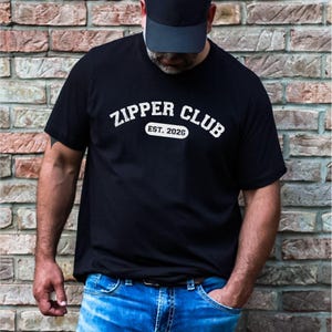 Zipper Club Heart Surgery Shirt, Open Heart Post Surgery Gift, Care Package Item, Funny Surgery Tee for Cardiac Patient, Custom T Shirt Black