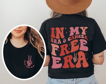 Bröstcancer T-shirt med mastektomi, retro-t-shirt med medvetenhet, rolig gåva för överlevande från Tatas