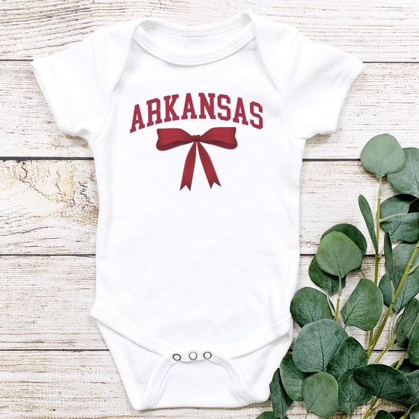 Arkansas Baby Bodysuit, Arkansas Toddler Youth Shirt, Coquette Game Day Apparel, Preppy Baby, Cute Football Tailgate Tee, New Baby Mom Gift