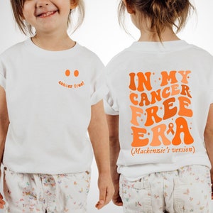 Toddler Baby or Youth In My Era Cancer Free Shirt, Personalized Retro Leukemia Spinal Kidney Cancer Tee, Kids Cancer Warrior Survivor Gift