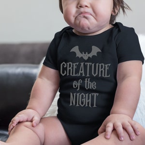 Goth Bodysuit Goth Baby Clothes Baby Ghoul Punk Baby Gift Death Metal Baby Goth Baby Stuff Witch Baby Spooky Baby Bat Black Baby Clothes