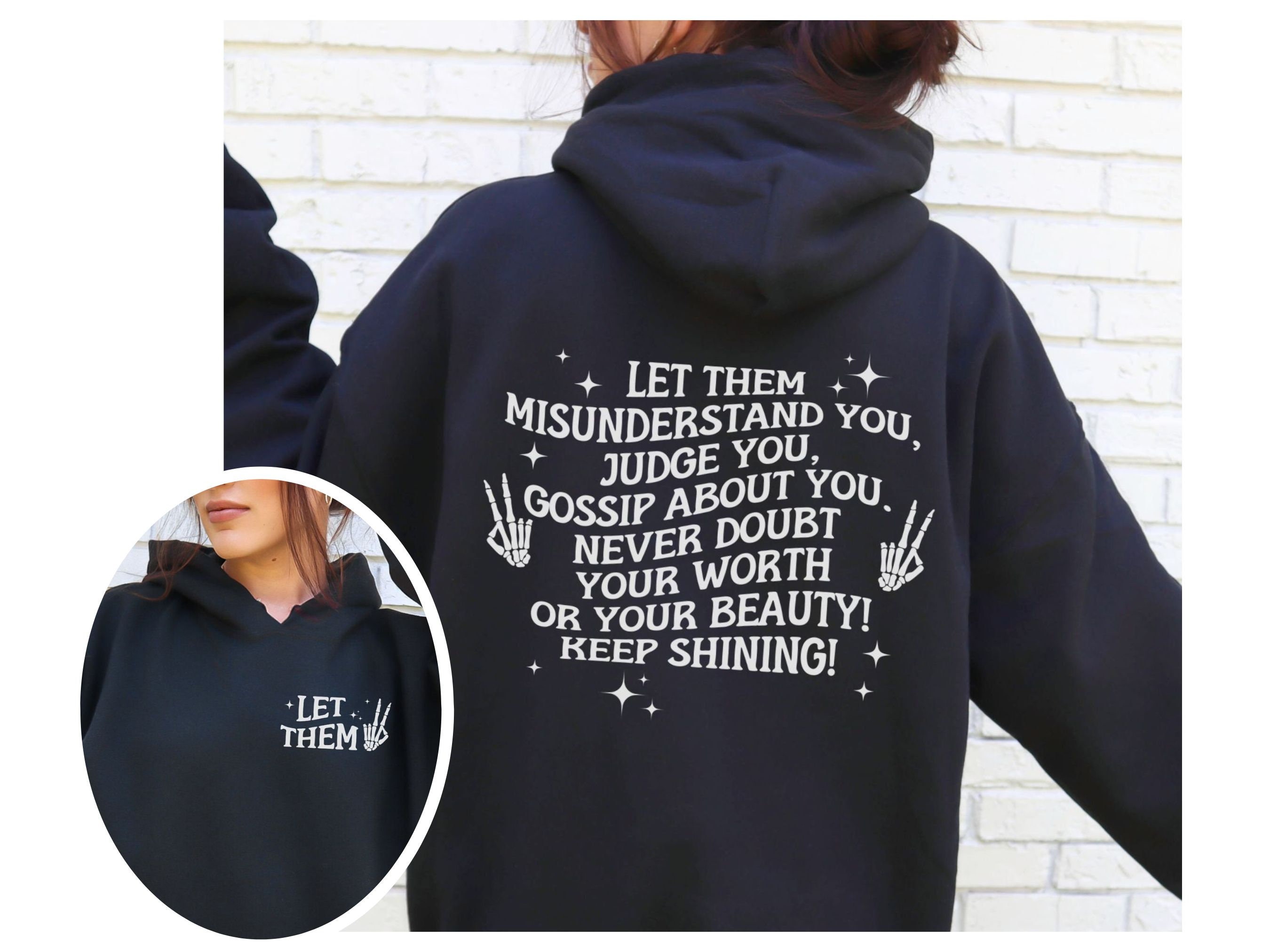 Hoodies with quotes on them sale