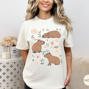 Capybara Comfort Colors Cottagecore Shirt, Animal Lover Gift ...