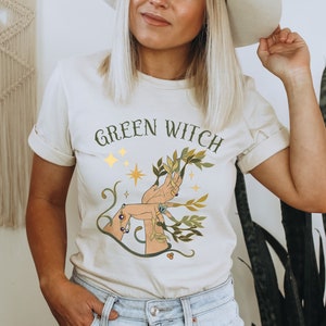 Green Witch Shirt Garden Witch Hedge Witch Occult Shirt Mystical Shirt Witch Clothes Witchy Shirt Witch Clothing Witch Aesthetic Wicca Shirt Natural