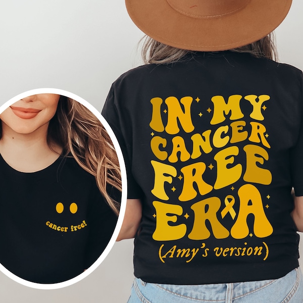 Personalized In My Era Cancer Free Shirt, Custom Retro Sarcoma Bone Bladder Appendix Childhood Cancer Survivor Gift, Cancer Warrior Tee