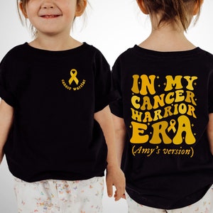 Toddler Baby or Youth In My Era Cancer Warrior Shirt, Personalized Custom Sarcoma Bone Brain Lymphoma Childhood Cancer Survivor Gift