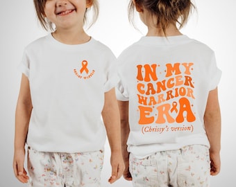 Toddler Baby or Youth In My Era Cancer Warrior Shirt, Personalized Retro Leukemia Spinal Kidney Cancer Tee Kids Cancer Fighter Survivor Gift