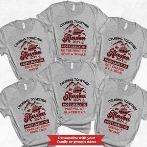 Personalized Alaska Cruise Shirts, Most Likely To Cruise Shirt, Funny Family Trip Shirts, Matching Couple Pajamas, Group Vacation Tshirts