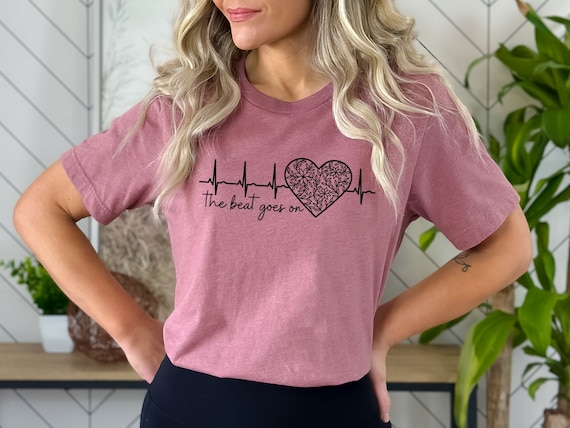 Beat Goes On Open Heart Surgery T-Shirt Post Surgery Tee Beat Goes On Open Heart Surgery T-Shirt Post Surgery Tee