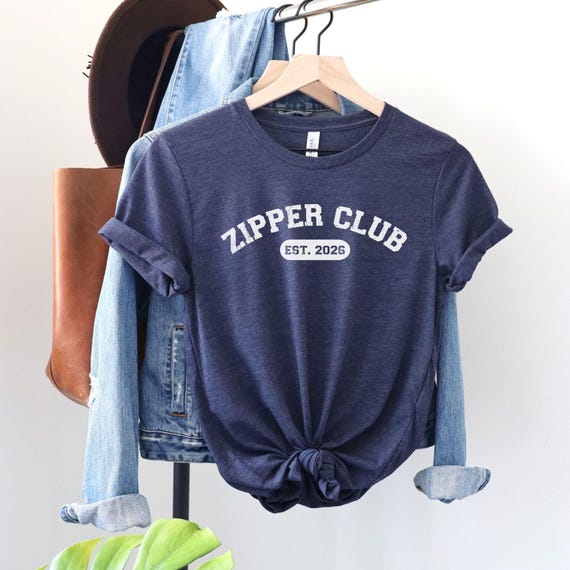 Zipper Club Heart Surgery Shirt, Open Heart Post Surgery Gift, Care Package Item, Funny Surgery Tee for Cardiac Patient, Custom T Shirt