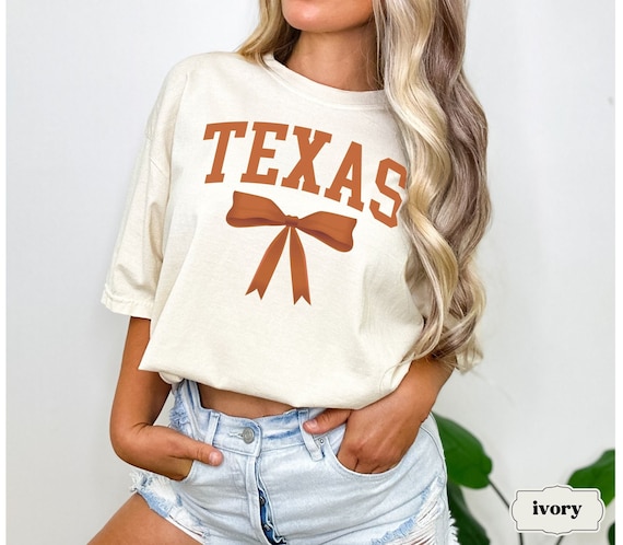 Comfort Colors Texas Shirt, Coquette Texas T Shirt, Game Day Apparel, College Tee, Preppy University Clothes, Football Tailgate Fan Gift