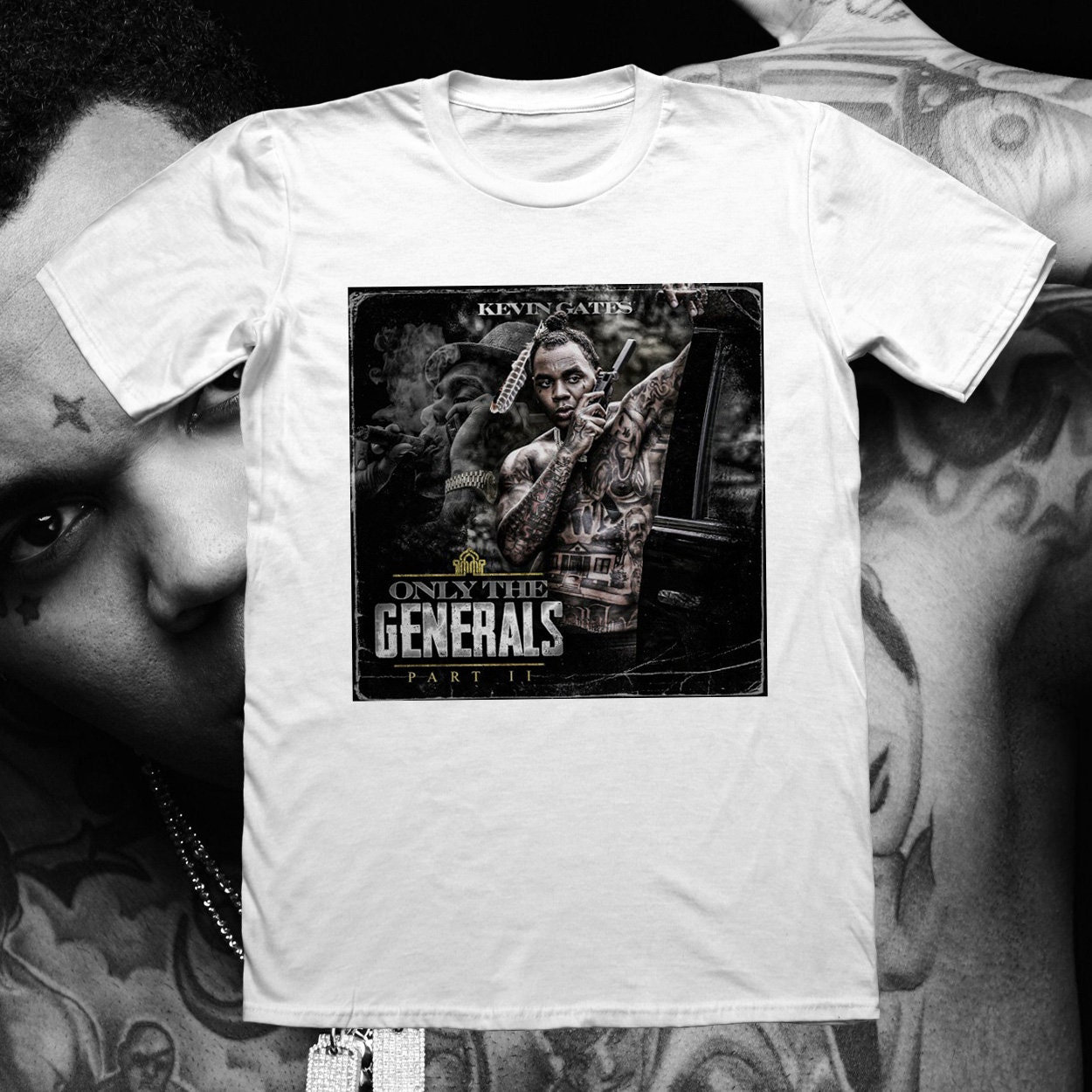 New Kevin Gates Only the Generals Mixtape White Custom Tshirt