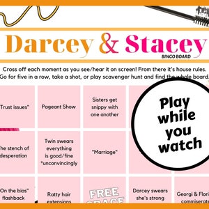 Tableau de bingo Darcey et Stacey | Jeu à boire TLC Show | Fiancé de 90 jours | Avant les 90 jours
