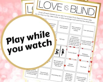 Love is Blind Bingo: TV Show Watch Party Game (Digital Download)