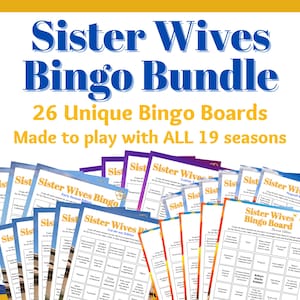 Sister Wives Bingo Bundle: ALL SEASONS | Printable Sister Wives Game