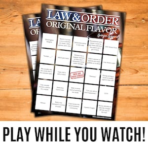 Law and Order tv-bingobord | Afdrukbaar drinkspel | Dit zijn hun verhalen | Vooral gruwelijk | Jack McCoy Lennie Briscoe | Dun Dun