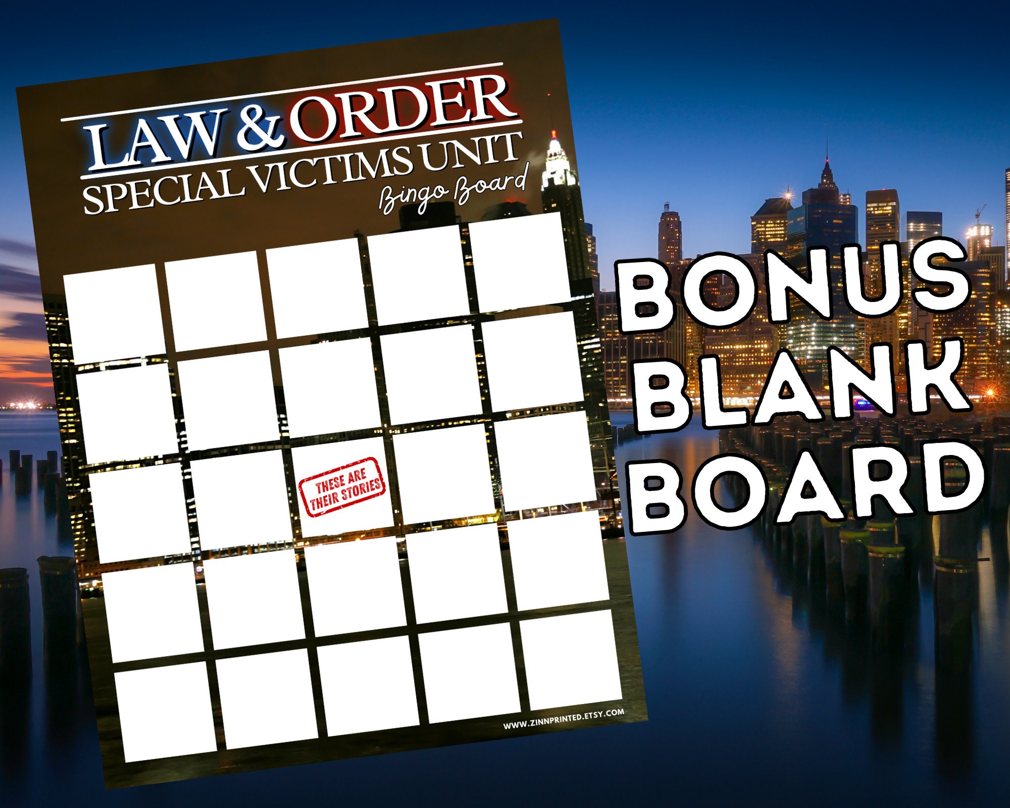Law & Order SVU Printable Bingo Game Special Victims Unit - Etsy UK
