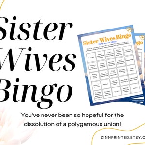 Sister Wives Bingo Board | Printable TLC Reality TV Drinking Game