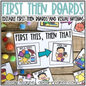 First Then Choice Boards - Editable