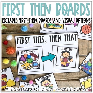 First Then Choice Boards - Editable