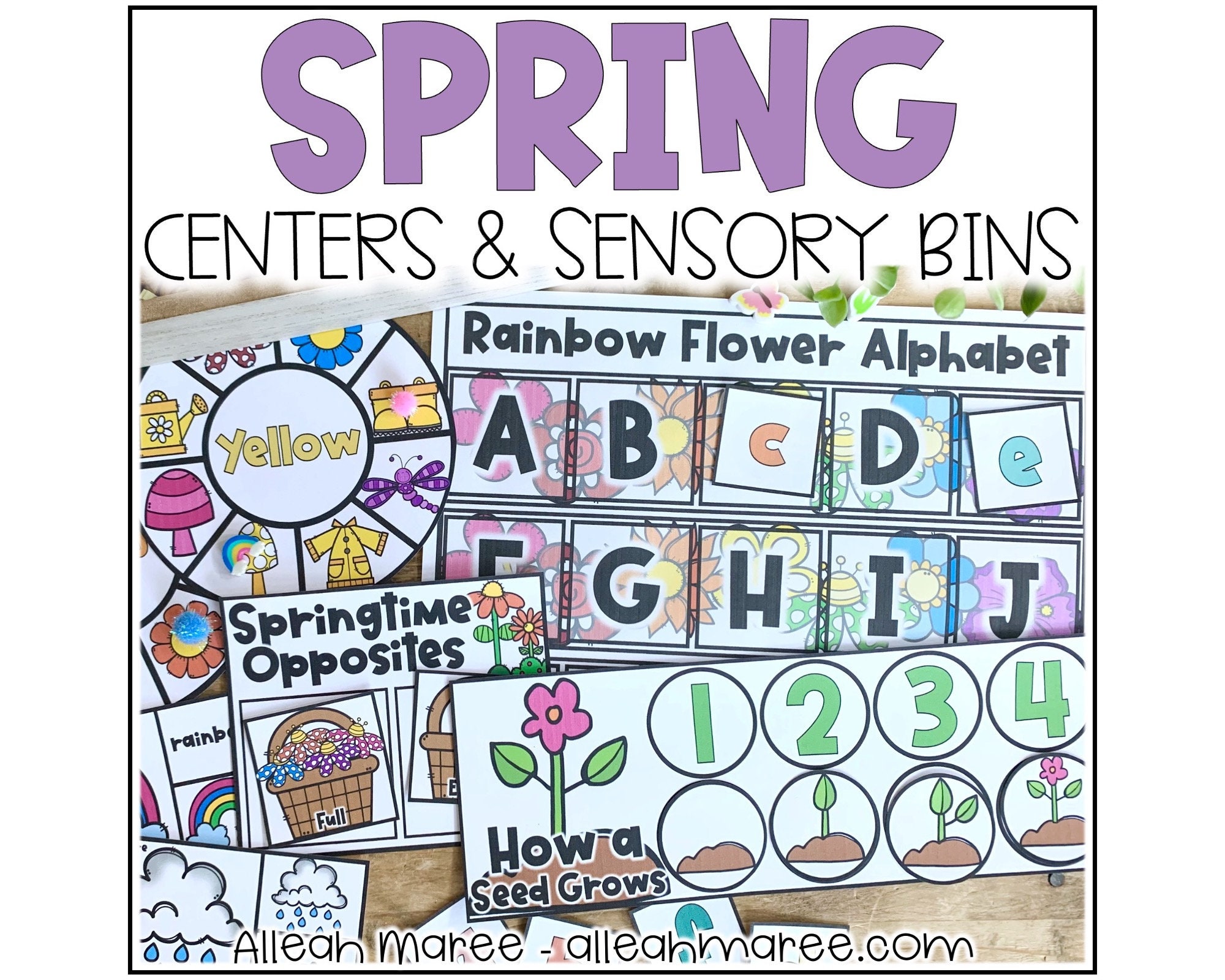 Spring Task Bins Spring Centers and Sensory Bins for Toddlers and Preschoolers - Etsy