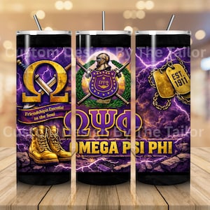 Omega Psi Phi Tumbler Wrap da 20 oz