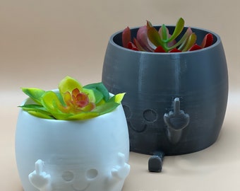 Middle Finger Flower Pot