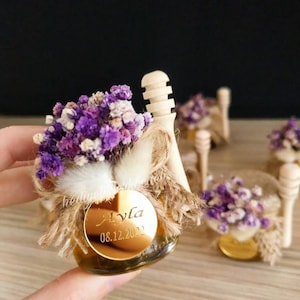 Barattolo di miele, bomboniera, regalo di nozze di lusso, regalo barattolo di miele, regalo personalizzato, miel, miel personnalisé, honig gastgeschenke, festa, miel